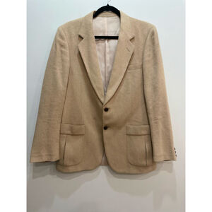Vintage Men’s Camel Hair Sport Coat Blazer 40R Union Old Money Neutral Grandpa